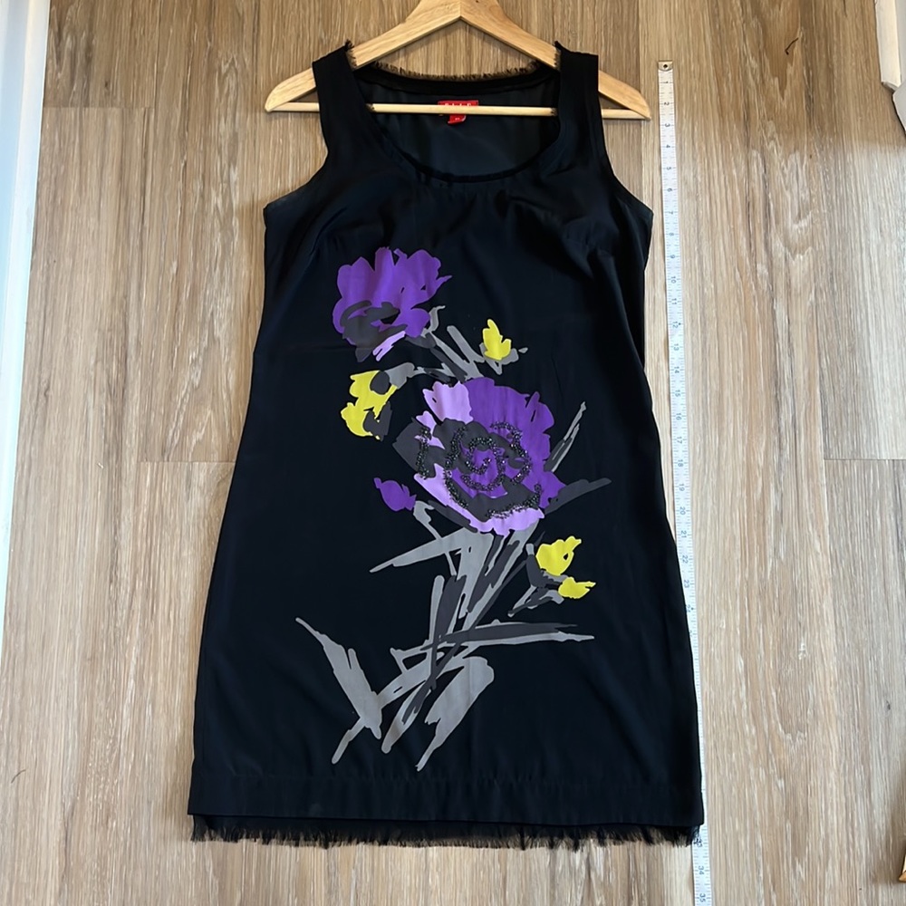 🌸Black floral dress